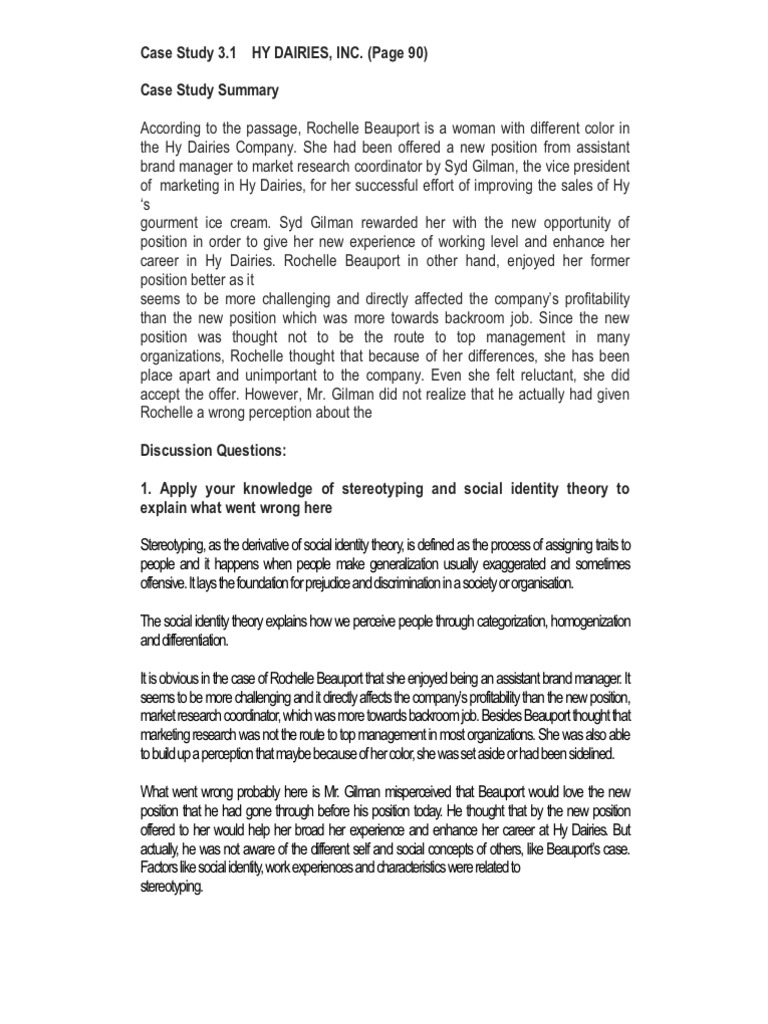 hy dairies case study ppt read case study 3.1 in your textbook and answer the discussion questions that follow